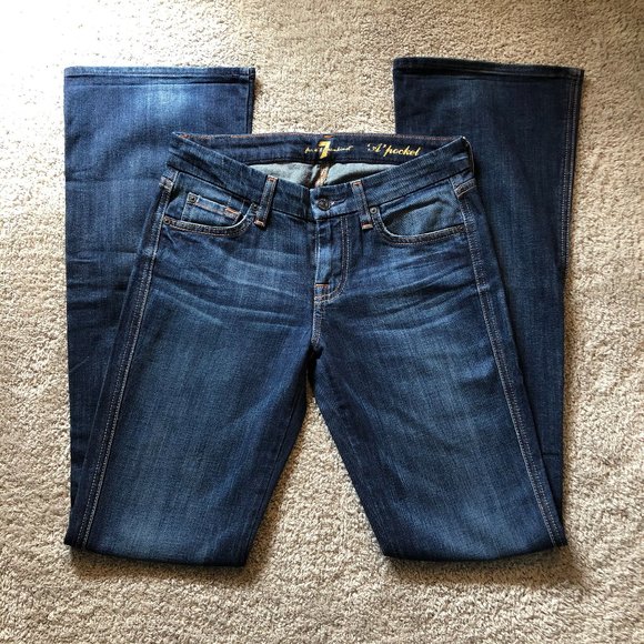 2 Pairs 7 For All Mankind A Pocket Jeans - Picture 4 of 6